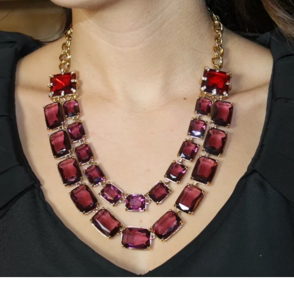 Kate spade Gold and Red Statement Necklace